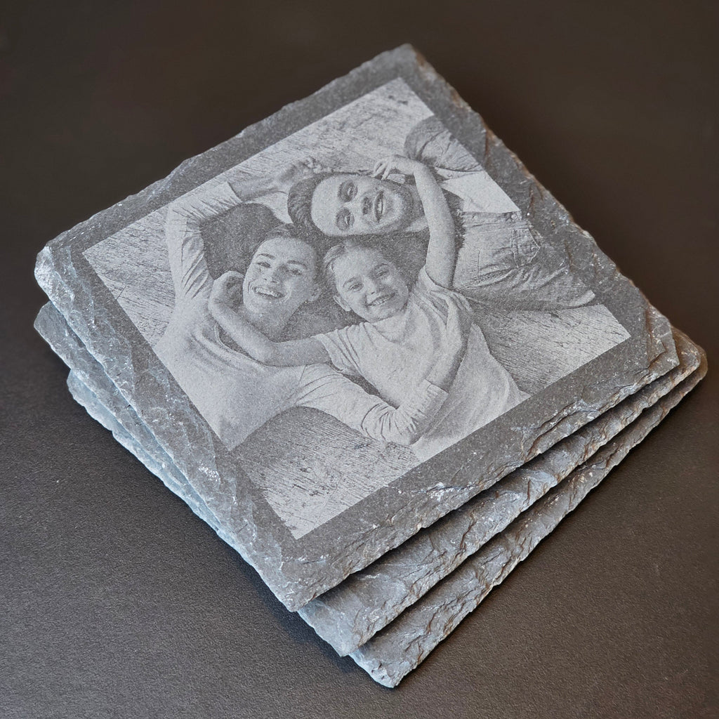 Schiefer-Untersetzer Quader 4x Set