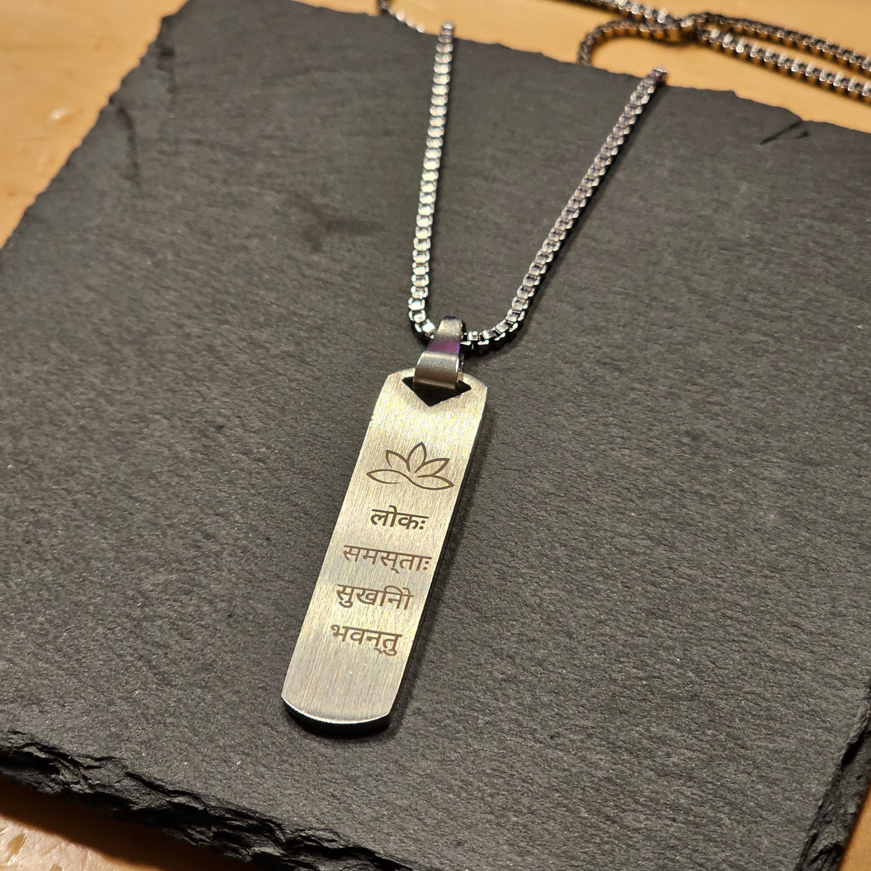 Edelstahl Anhänger Halskette