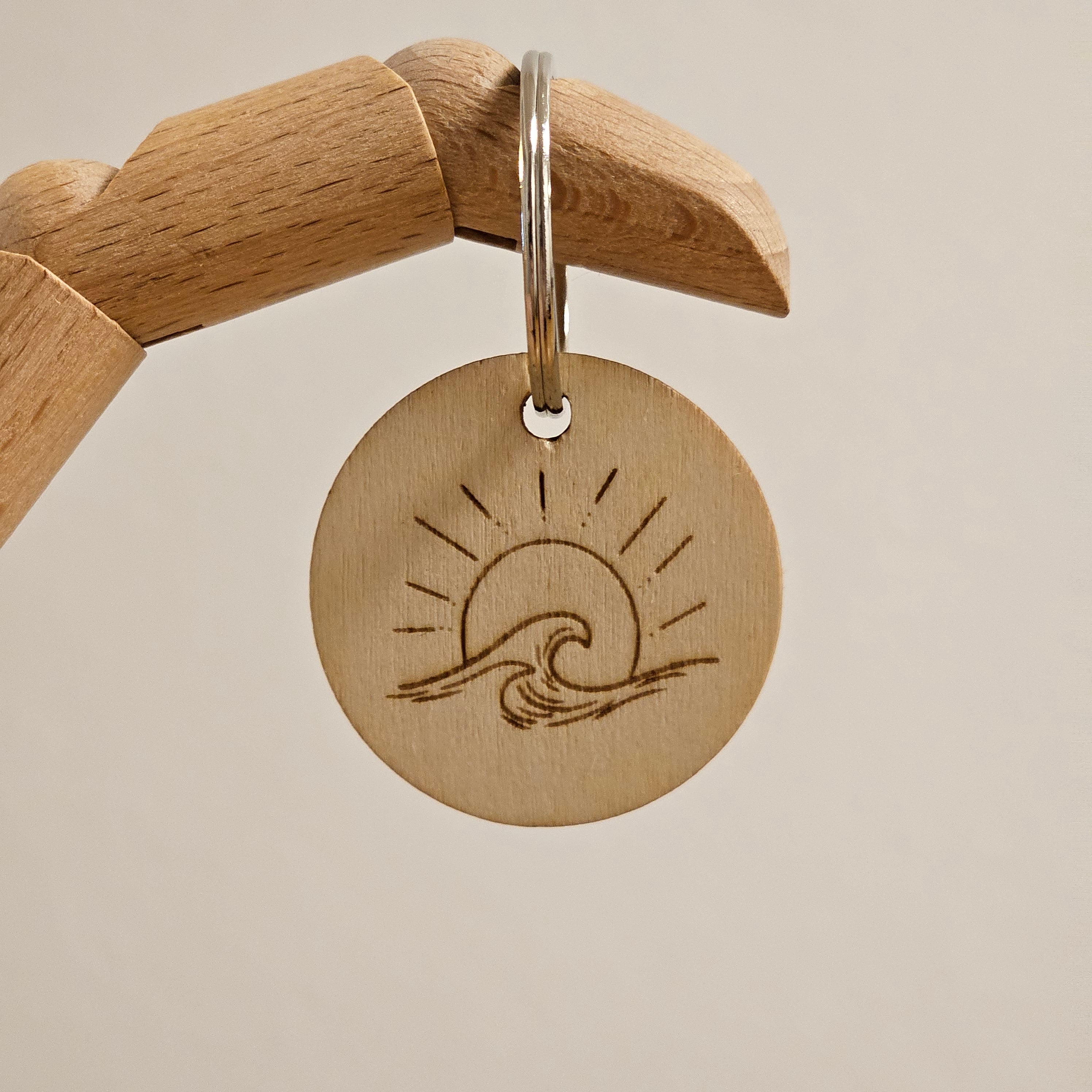 Schlüsselanhänger Holzscheibe
