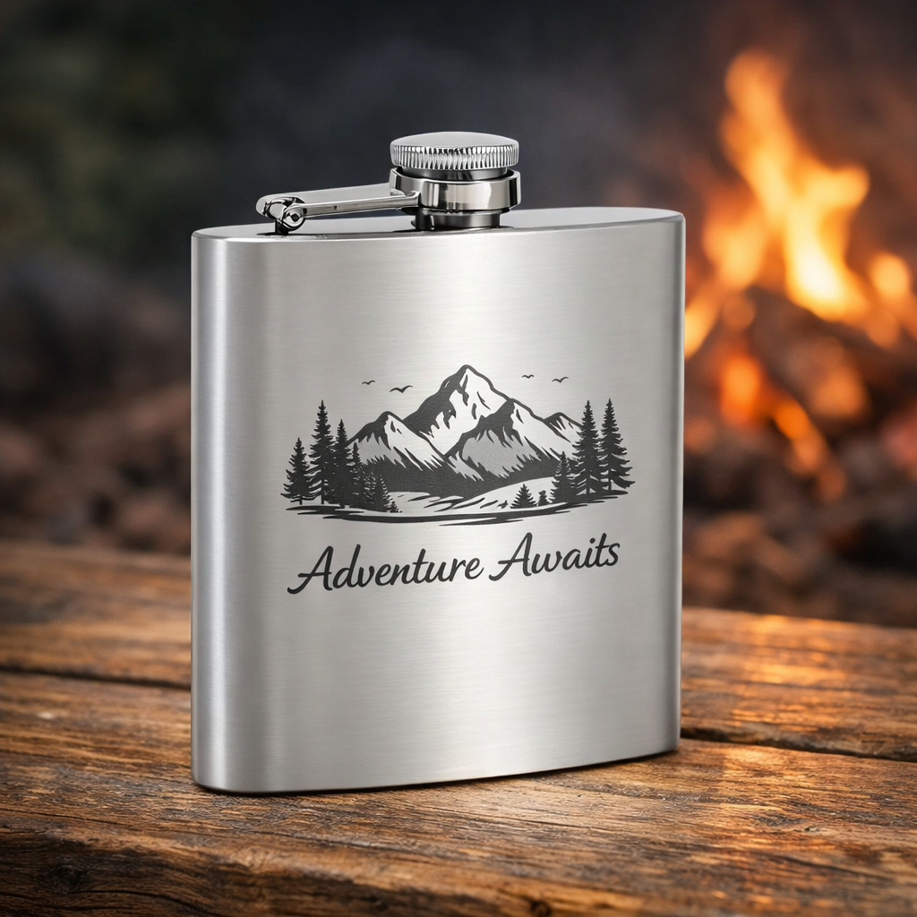 Flachmann mit Individueller Gravur (Metall)